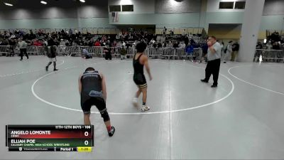 106 lbs Semifinal - Angelo Lomonte, CRWC vs Elijah Poe, Calvary Chapel High School Wrestling