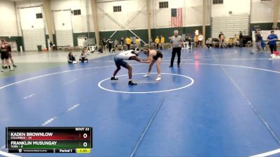 150 lbs Round 3 (16 Team) - Franklin Musungay, York vs Kaden Brownlow, Columbus