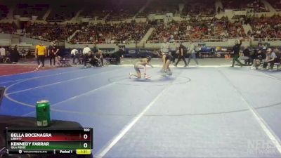 100 lbs Semifinal - Bella Bocenagra, Liberty vs Kennedy Farrar, Gila Ridge