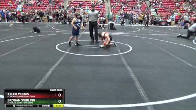 120 lbs Round 1 - Tyler Morris, El Dorado Wrestling Club vs Brogan Sterling, Chanute Wrestling Club