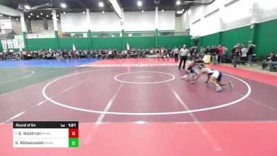 132 lbs Round Of 64 - Ariel Waldman, Hewlett vs Sameer Abbaszadeh, Shaker