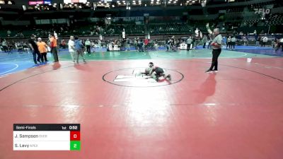 65 lbs Semifinal - Jordan Sampson, Overbrook vs Solomon Levy, Apex