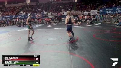 D 3 126 lbs Champ. Round 1 - Ben Badeaux, Episcopal vs Giovani Malta, Archbishop Shaw