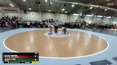 215 lbs Quarterfinal - Quinn Funk, Legacy vs Lucas Driver, Fountain - Fort Carson