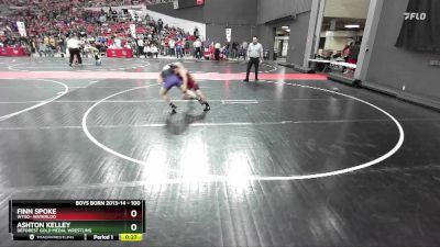 100 lbs Cons. Round 4 - Ashton Kelley, Deforest Gold Medal Wrestling vs Finn Spoke, WYSO- Waterloo