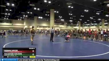 120 lbs Round 5 (10 Team) - Mackenzie Childers, Iowa Pin-A-Sarus vs Hannah Wecer, Charlie`s Angels- GA Black