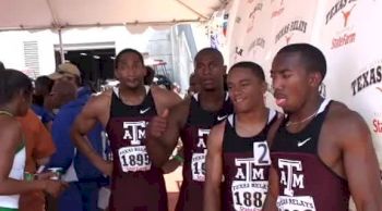 Texas AM mens 4x100 champs 2011 Texas Relays