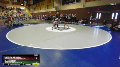 45 lbs Round 1 - Matilda Aranda, Temecula Valley Wrestling Club vs Elijah Meza, Total Kaos Wrestling Club