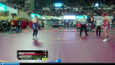 A - 285 lbs Semifinal - Brendyn Whiteman, Browning vs Jackson Miller, Custer Co. (Miles City)