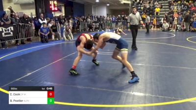 96 lbs Round Of 16 - Colton Cook, CP Wrestling vs Brecken Postler, Alpha/Hampton