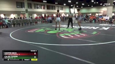 132 lbs Round 3 (6 Team) - Cooper Beck, NFWA Oakleaf Knights vs Caleb Cooper, Fight Barn WC