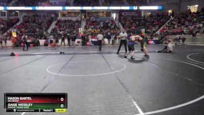 150 lbs Cons. Round 2 - Mason Bartel, Hillsboro vs Gaige Wessley, Kansas Young Guns