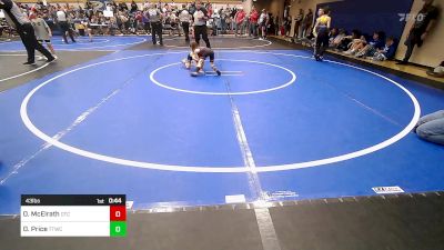 43 lbs Final - Onan McElrath, Owasso Takedown Club vs Drew Price, Team Tulsa Wrestling Club