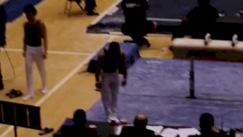 NCAA Mens Team Finals : Tyler Mizoguchi (University of Illinois) on the Pommel Horse