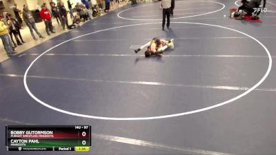 97 lbs Champ. Round 2 - Bobby Gutormson, Pursuit Wrestling Minnesota vs Cayton Pahl, Minnesota