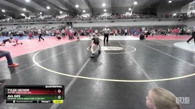 95 lbs Quarterfinal - Ava Rife, Palmyra Youth Wrestling Club-AAA vs Tyler Hecker, Victory Wrestling-AAA