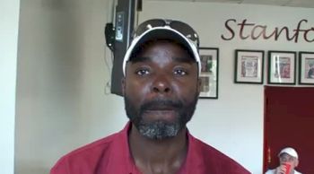 Stanford Head Coach Edrick Floreal after the 2011 Cal Stanford Big Meet