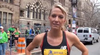 Charlotte Browning after 2011 Boston Marathon BAA Road Mile