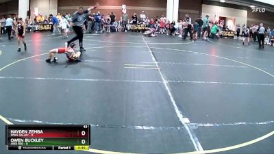 43 lbs Round 6 (8 Team) - Owen Buckley, Ares Red vs Hayden Zemba, Steel Valley