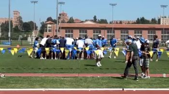 UCLA cheer after 2011 UCLA-Oregon Dual Meet
