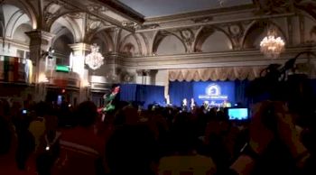 Standing ovation for Geoffrey Mutai after being awarded champion of 2011 Boston Marathon