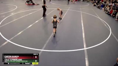 Cons. Round 1 - Carter Rubich, Rum River Wrestling vs Cole Cumberland, New Ulm Rolling Thunder Wrestling Club