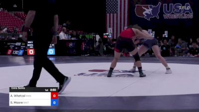 57 kg Cons Semis - Ashley Whetzal, Missouri vs Shelby Moore, White River Hornets Wrestling Club