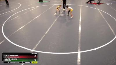 49 lbs Cons. Semi - Bryce Miller, Minnesota vs Kalia Rodgers, MN Elite Wrestling Club