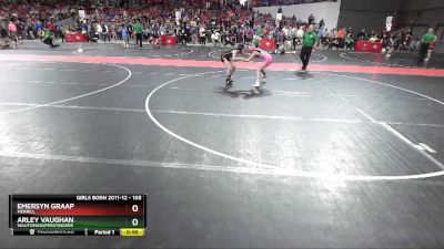 105 lbs Quarterfinal - Emersyn Graap, Merrill vs Arley Vaughan, WautomaSuperStingers