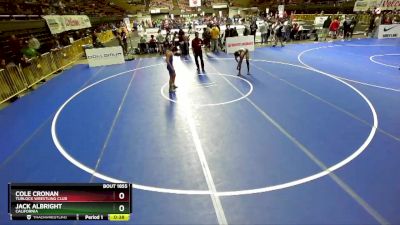 114 lbs Semifinal - Jack Albright, California vs Cole Cronan, Turlock Wrestling Club