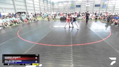 170 lbs Placement Matches (16 Team) - Xander Dossett, Georgia BLACK vs Nolan Kielcheski, Wisconsin Blue