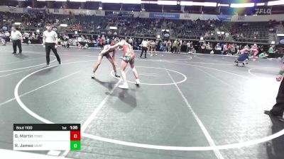 155 lbs Final - Brady Martin, Tonganoxie Wrestling Club vs Riley James, Unaffiliated