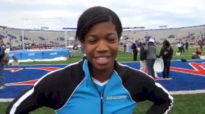 Porscha Lucas after 200 second place 2011 Kansas Relays