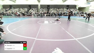 68-M lbs Consi Of 16 #2 - Mason Sawyer, Cinnaminson vs Eli Coppola, Pursuit Wrestling Club