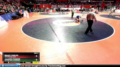 3A 120 lbs Cons. Round 2 - Brady Phelps, Schaumburg (H.S.) vs Madden Parker, Orland Park (Sandburg)