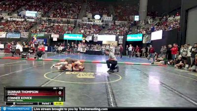 AA - 170 lbs 3rd Place Match - Gunnar Thompson, Flathead vs Conner Kovick, Helena Capital