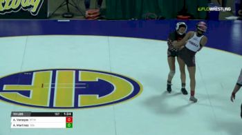 111 lbs Final - Ashley Venegas, Mt. Whitney (CS) vs Alleida Martinez, Selma (CS)