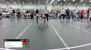 96 lbs Round 8 (10 Team) - Joey Obstaculo, Florida Scorpions vs Leland Cline, Machine Shed