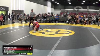 80 lbs 2nd Wrestleback (8 Team) - Patrick Bulger, Heat Lightning vs Zy`ion Martin, Team Missouri (MO)