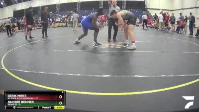 220 lbs Round 3 (4 Team) - Derik Mirts, NC Pride Elite Wrestling vs Sincere Bonner, Viking UP