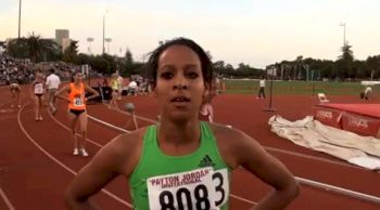 Lauren Bonds after 1500 at 2011 Payton Jordan Invite