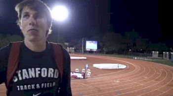 Elliot Heath after 13:26 PR 5k & runner up at 2011 Payton Jordan Invite