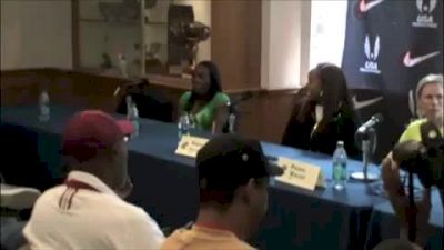 Women's USA vs World Pre Race Press Conference Penn Relays 2011