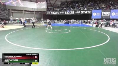 1A 113 lbs Champ. Round 1 - Devon McManemy, Cascade Christian vs Saidt Alvarez, Quincy