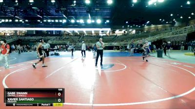 106 lbs Champ. Round 2 - Xavier Santiago, Freedom vs Gabe Swann, Central (Carroll)