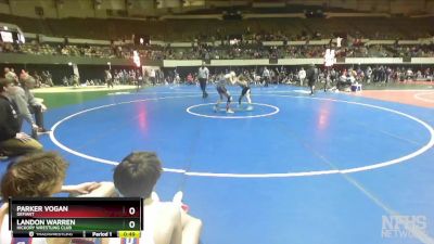 100 lbs Quarterfinal - Parker Vogan, Defiant vs Landon Warren, Hickory Wrestling Club