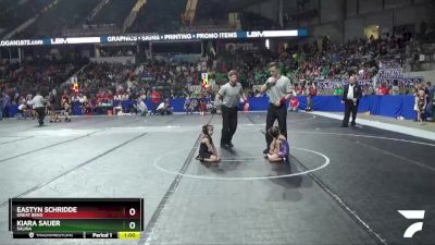 40 lbs Semifinal - Eastyn Schridde, Great Bend vs Kiara Sauer, Salina