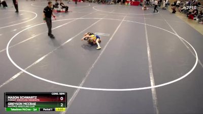 59 lbs Cons. Semi - Greyson McCrae, Hastings Wrestling Club vs Mason Schwartz, Pursuit Wrestling Minnesota