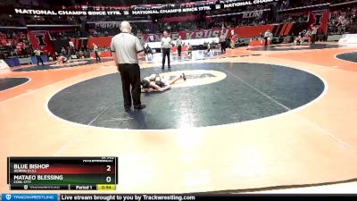 1A 145 lbs Quarterfinal - Blue Bishop, Herrin (H.S.) vs Mataeo Blessing, Coal City