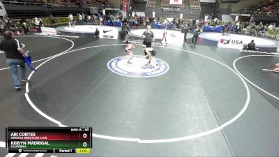 82 lbs Cons. Round 4 - Keidyn Madrigal, California vs Ari Cortes, Oakdale Wrestling Club